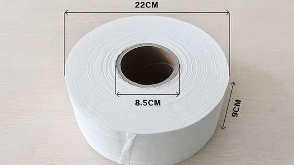 Roll of eco-friendly 2-ply jumbo toilet paper for commercial use