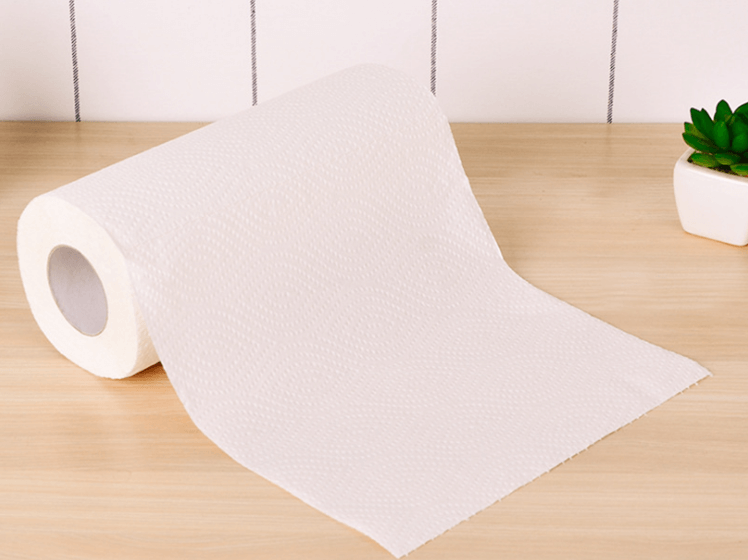 Kitchen paper towels featuring restaurant logos and colors