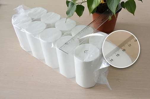 Coreless toilet paper rolls packaged in a bag, ideal for commercial use.
