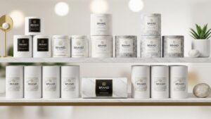 Premium toilet paper rolls with custom private label packaging for modern brands