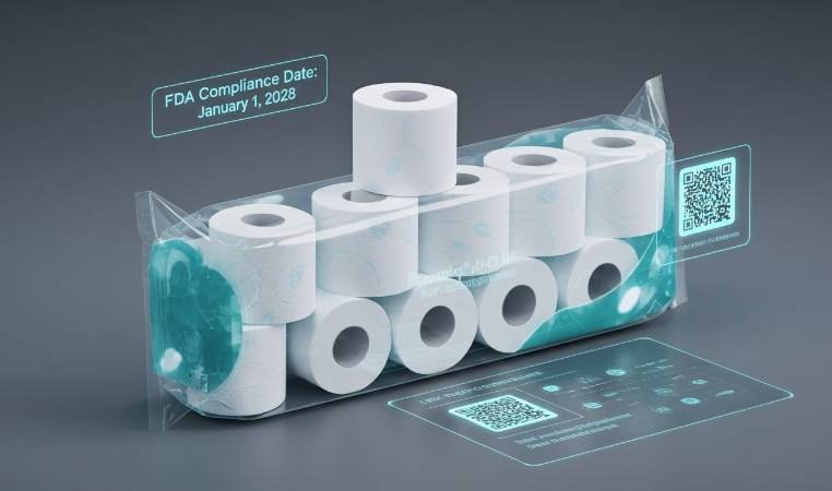 Paper testing laboratory running ISO 12625 physical performance tests on finished facial tissue for a hotel procurement file