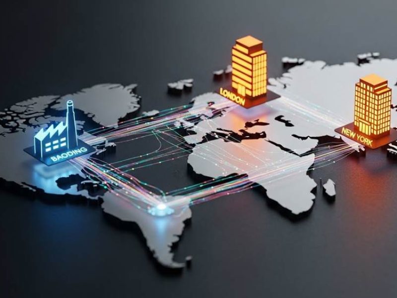 3D visualization of a global map