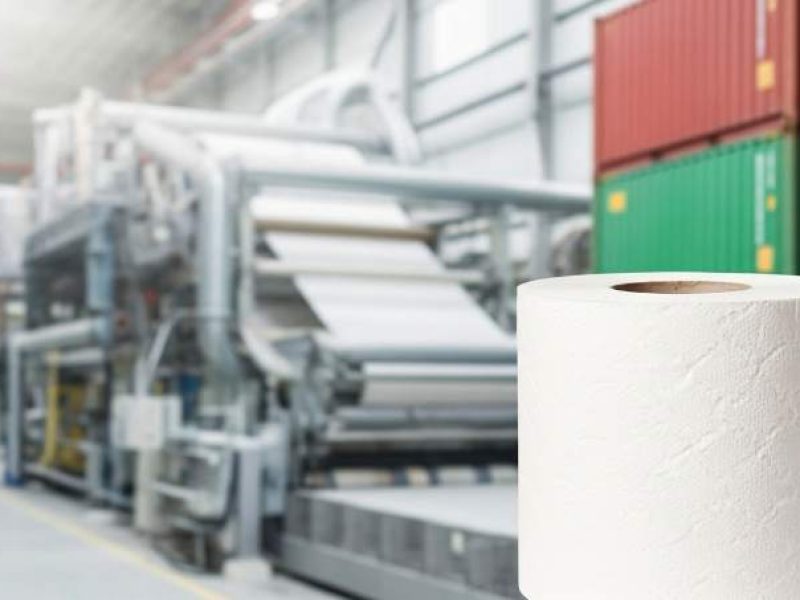 High-tech machinery producing ultra-soft toilet paper and facial tissues