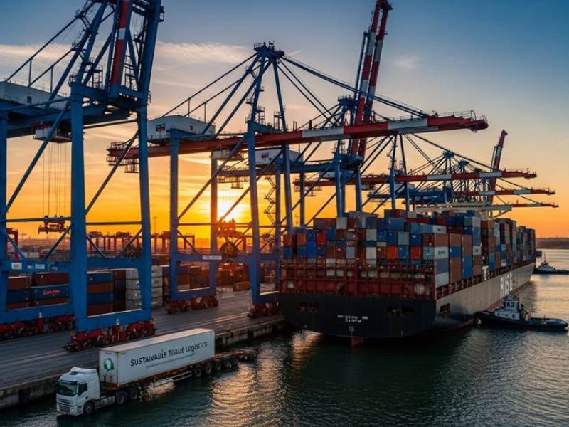 Port of Felixstowe at sunset