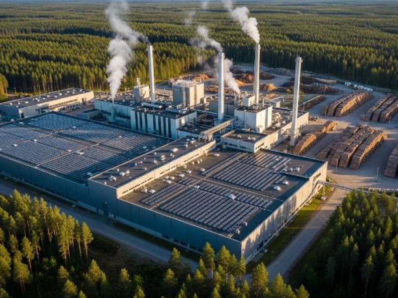 Map highlighting leading toilet paper manufacturers in Finland