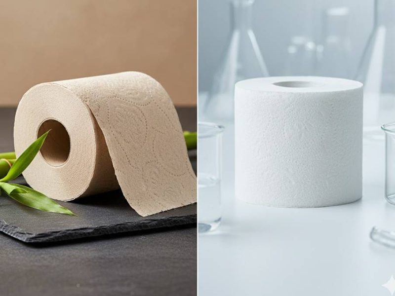 Unbleached vs. Bleached Toilet Paper