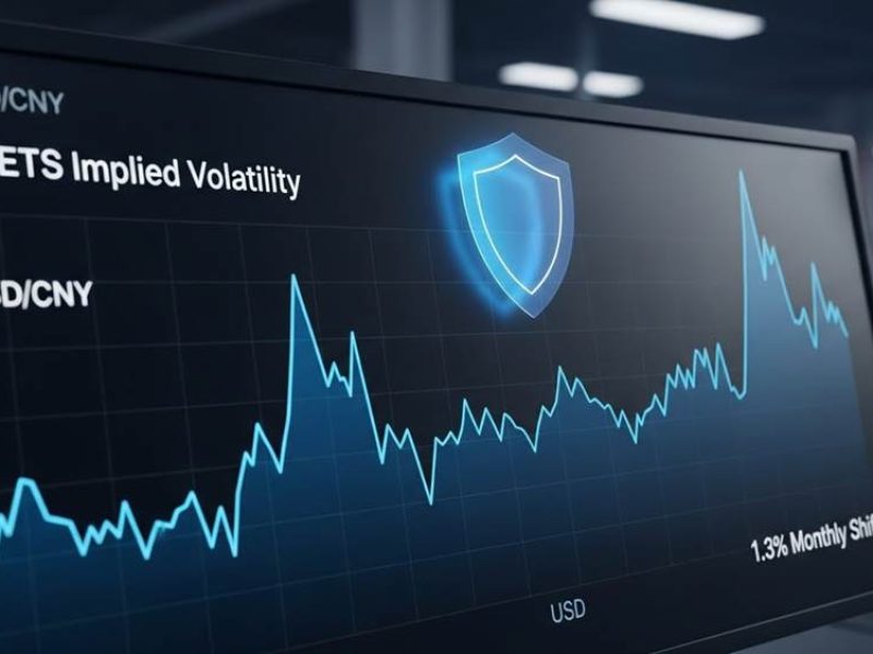 fluctuating line graph of USD CNY exchange rates