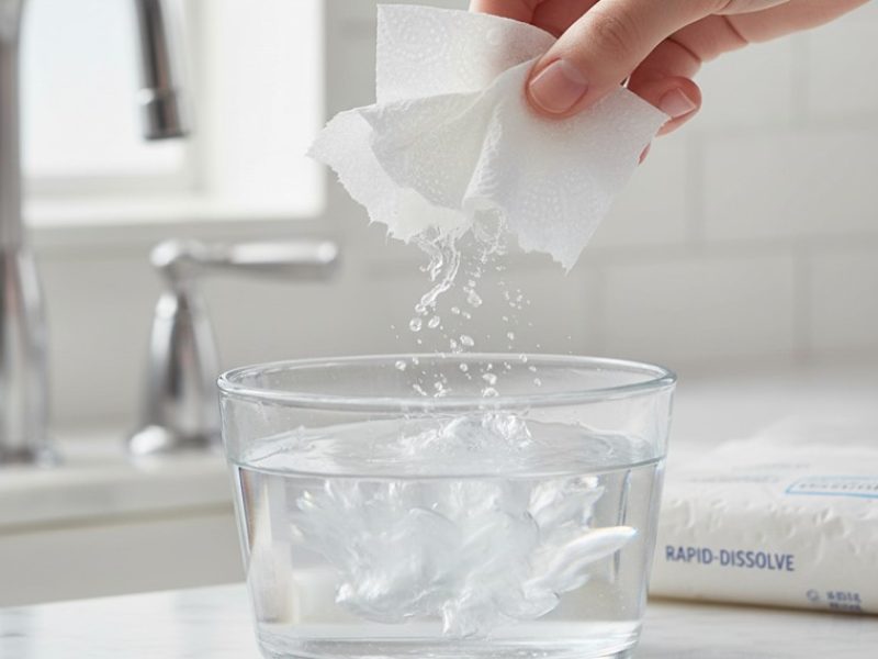 rapid-dissolving toilet paper