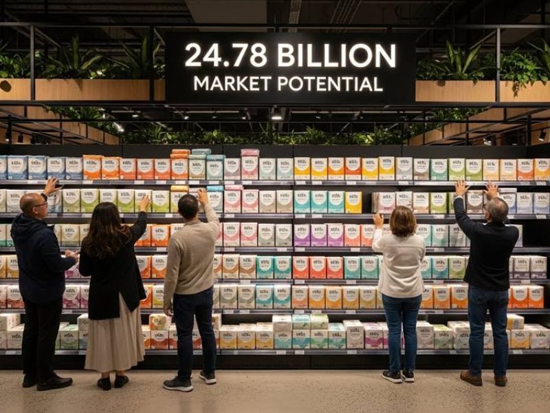 retail display in a luxury organic supermarket